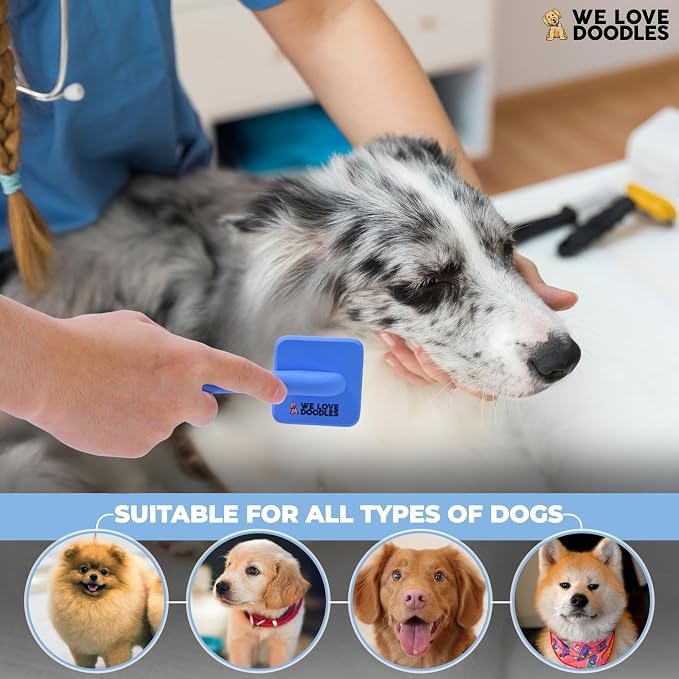 Slicker Brush for Doodles, Detangler Dog Grooming Brush for Delicate Areas, Curly or Dense Coats, Suitable for Puppies, Small and Toy Breeds & Doodles Under 25 lbs (Extra Small)