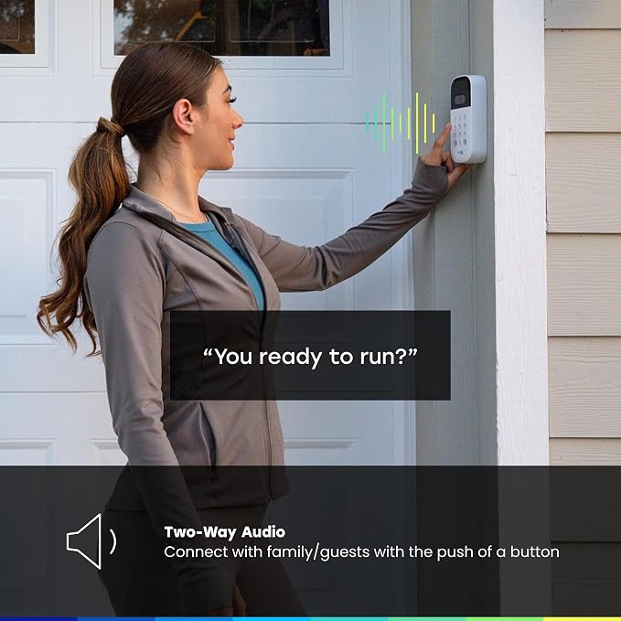 myQ Smart Garage Door Video Keypad with Wide-Angle Camera,Customizable PIN Codes,and Smartphone Control–Take Charge of Your Garage Access Works with Chamberlain, LiftMaster and Craftsman openers,White