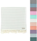 Sand Cloud Turkish Beach Towel - Sand Resistant & Quick Dry Towel | 100% Certified Organic Turkish Towel - Bath Towel or Beach Blanket for Picnic - As Seen on Shark Tank - Gocek (Sage Green)