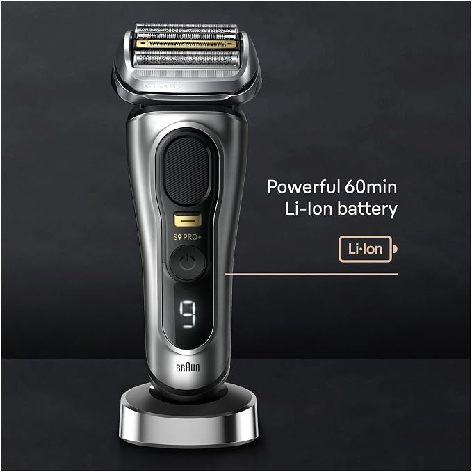 Braun Series 9 PRO+ Electric Razor for Men, 5 Pro Shave Elements & Precision Long Hair Trimmer, 6in1 SmartCare Center, Wet & Dry Electric Shaver for Smooth Skin with 60min Battery Runtime, 9517s