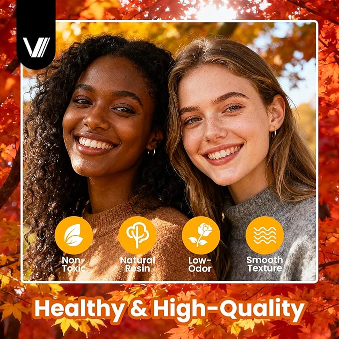 VANREESA 24 Pcs Fall Gel Nail Polish Set -Fall Colors Gel Polish with Base Coat & 4 Effects of Top Coat Orange Yellow Red Green Purple Brown Gel Polish Set Nail Kit Gifts for Women Girls DIY at Home