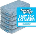 Grill Rescue Heavy Duty Kitchen Sponge - Lasts 20x Longer, Scratch-Free, Safe for Non-Stick Cookware - Cut Resistant, Versatile Household, Bathroom & Outdoor Cleaning Supplies (5, Blue)