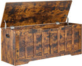 VANKILEY 47.2" Storage Chest Extra Large,Storage Trunk with 2 Safety Hinges,Wooden Storage Bench,Shoe Bench,47.2x15.7x19.1Inch,Easy Assembly,Storage Bench for Bedroom,Living Room,entryway(Rustic Brown