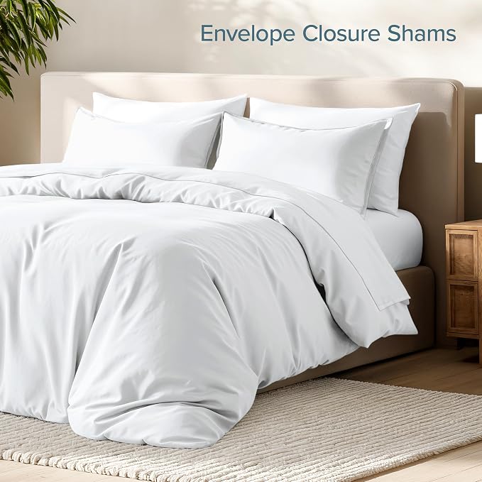Bare Home Bedding Duvet Cover King Size - Premium 1800 Super Soft Collection - Lightweight, Cooling - Soft Breathable Bedding Duvet Cover (King, White)