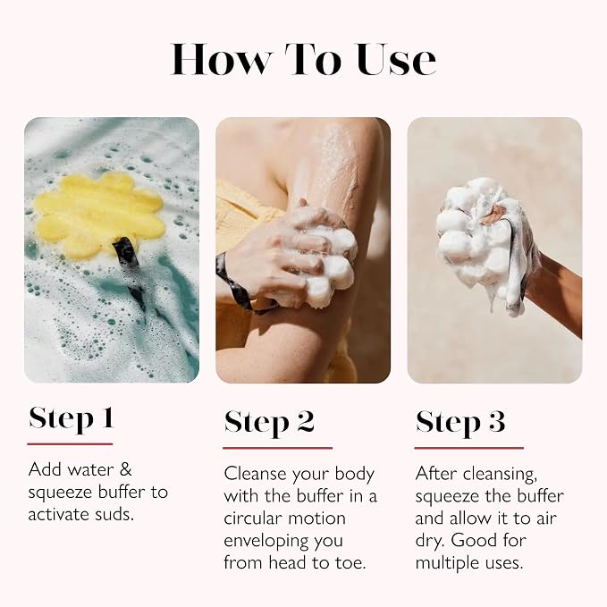 Spongelle Eucalyptus Mint Eco Collection Body Buffer Body Scrubber | Bath & Shower Loofah for Men & Women | Biodegradable, Cruelty-Free, Vegan, Dermatologist-Tested, Made in USA | 15+ uses
