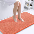 OLANLY Bathroom Runner Rugs 44x24, Extra Soft Absorbent Chenille Bath Rugs, Rubber Backing Quick Dry, Machine Washable Long Bath Mats for Bathroom Floor, Tub and Shower, Home Decor Accessories, Coral