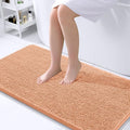 OLANLY Large Bathroom Rugs 40x24, Extra Soft Absorbent Chenille Bath Rugs, Rubber Backing Quick Dry, Machine Washable Bath Mats for Bathroom Floor, Tub and Shower, Home Decor Accessories, Peach