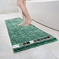 Muddy Mat® | Chenille Bathroom Rugs Quick Dry Microfiber Mats Non Slip Washable, Extra Thick, Soft and Highly Absorbent Bath Mats for Bathroom, Kitchen, and Shower Floor - Seafoam Green 24"x59"