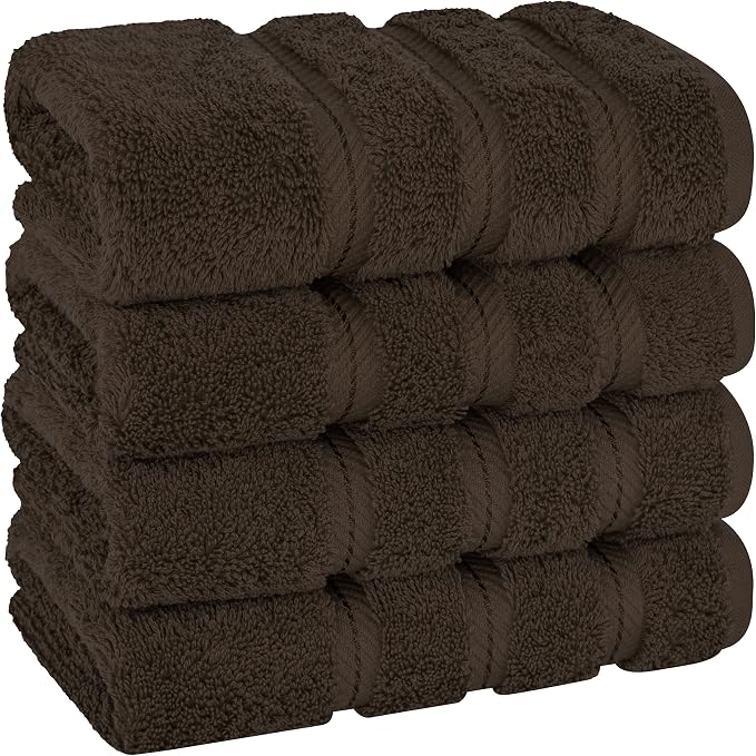 American Soft Linen 100% Cotton Luxury Turkish Towels, 4 PC Hand Towel Set | Soft Absorbent Quick Dry OEKO Tex Standard 100 Certificated Durable Machine Washable Breathable Premium Hotel Quality