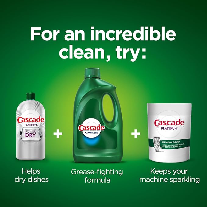 Cascade Complete Dishwasher Detergent Liquid Gel, Dish Detergent, Dishwasher Soap, Citrus, 75oz