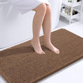 OLANLY Bathroom Runner Rugs 44x24, Extra Soft Absorbent Chenille Bath Rugs, Rubber Backing Quick Dry, Machine Washable Long Bath Mats for Bathroom Floor, Tub and Shower, Home Decor Accessories, Mocha