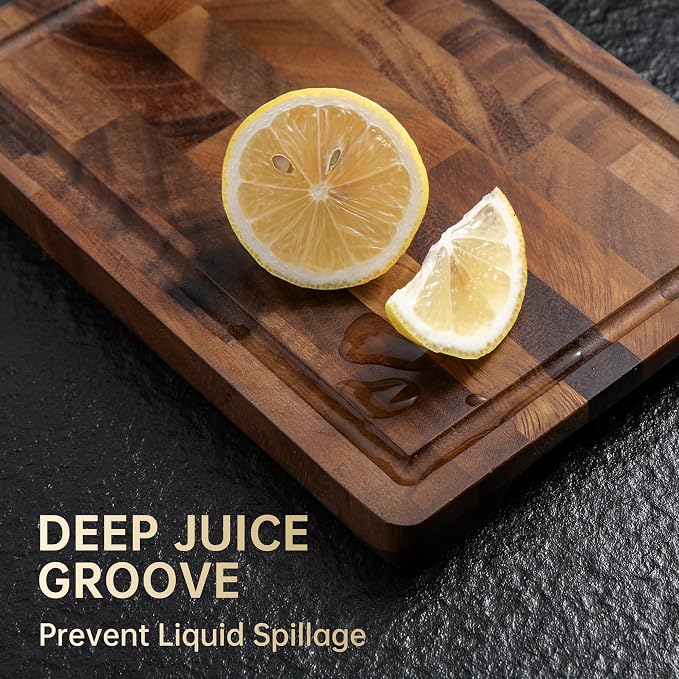 Small Walnut Cutting Board, Wood Chopping Boards for Kitchen | 9"x6"x0.8" Portable Cutting Board, Compact Size for Daily Prep with Stable Non-slip Mat