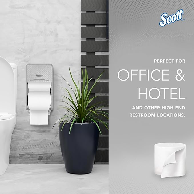Scott Professional Essential Coreless High-Capacity Standard Roll Toilet Paper, Bulk (04007), 2-Ply, White (36 Rolls of 1,000 Sheets, 36,000 Sheet Total)