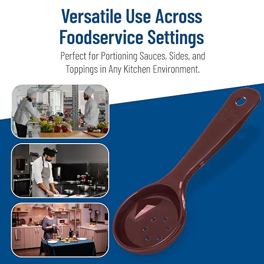 Carlisle FoodService Products 496101 Solid Short Handle Portion Control Spoon 1.5 oz