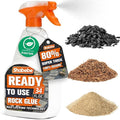 Rock Glue with Sprayer-34OZ Ready to Use Mulch Bond for Landscaping, No Dilution Landscape Glue Spray for Rock, Pea Gravel, Weather Resistant Intertek Test, Pets Safe for Garden Beds