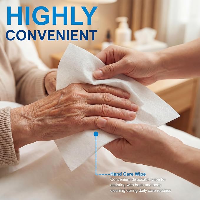 MED PRIDE Disposable Dry Wipes for Adults, Hospital Grade Washcloths, Soft and Absorbent, Ideal for Incontinence Care, 800 Count, 11in X 12in