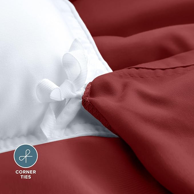 Bare Home Bedding Duvet Cover California King Size - Premium 1800 Super Soft Collection - Lightweight, Cooling - Soft Breathable Bedding Duvet Cover (Cal King, Rosewood)