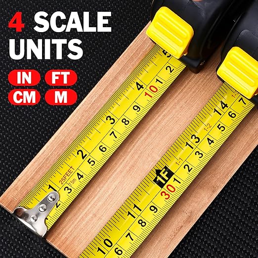 Tape Measure 25 ft, 20 Pack Bulk Easy Read Measuring Tape Retractable, Measurement Tape 25 FT by 1 in