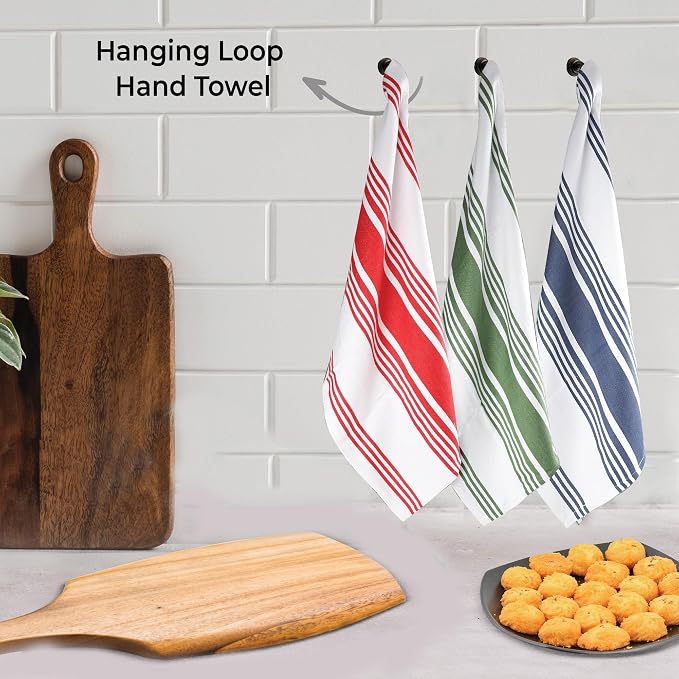 Urban Villa Kitchen Towels Cotton Dish Towels 20”x30” (Set of 3) Multi