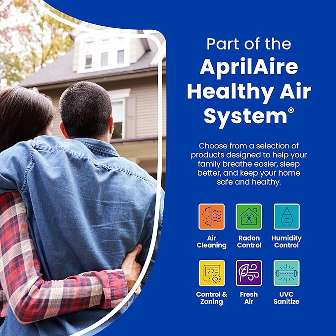 AprilAire E070W Smart Wi-Fi Crawl Space Dehumidifier, 70-Pint Commercial Whole-House Dehumidifier for Basement, Crawlspace & Home up to 2,200 Sq. Ft. with Pump, Drain Hose, Hanging Kit, MERV 11 Filter