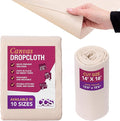 CCS Canvas Drop Cloth for Painting – All Purpose Cotton Duck Cloth Tarp for Curtains, Tablecloths, Backdrops – Washable & Reusable Floor Cover & Dust Sheet for Furniture (14x16 Ft)
