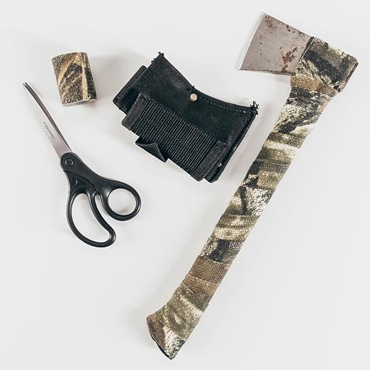 GEAR AID Camo Form Self-Cling and Reusable Fabric Camouflage Wrap, Adds Grip and Shield Hands from Hot or Cold Surfaces to Protect You and Your Equipment, Kryptek Highlander, 2” x 144” Roll, 1 Pack
