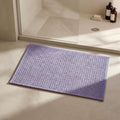 Triohero Bathroom Rugs Non Slip Washable, Super Absorbent Thin Bath Mat Small Quick Dry Low Pile Bathroom Rug, Lavender 16"x24"