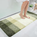 OLANLY Bathroom Runner Rugs Mat 47x24, Extra Soft Absorbent Microfiber Bath Rugs, Rubber Backing, Quick Dry, Washable Long Bath Mats for Bathroom, Tub and Shower, Home Decor Accessories, Dark Green