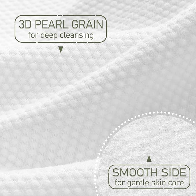 Christmas Style WOWOTEX Disposable Face Towels 120 Count Large Dry Wipes | 10"×12", Extra Thick Soft and Sensitive Skin friendly, Clean Facial Towels for Skincare, Makeup Removal and Facial Cleansing