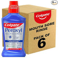 Colgate Peroxyl Antiseptic Mouthwash and Mouth Sore Rinse, 1.5% Hydrogen Peroxide, Mild Mint - 500ml, 16.9 Fluid Ounces (Pack of 6)