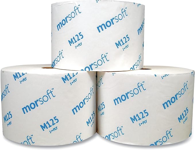 Morcon M125 Millennium Ultra Bath Tissue 1-Ply 2500 Sheets 7/8-Inch Core 24 Rolls/Carton