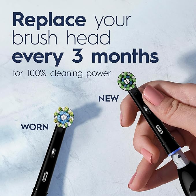 Oral-B Pro 100 CrossAction,Battery Powered Toothbrush,Black,(Pack of 2)