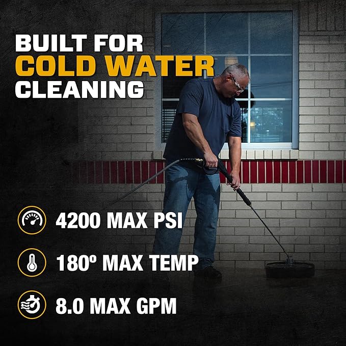 Mi-T-M Corporation AW-7020-8009 14-Inch Surface Cleaner - 4200 PSI, 8.0 GPM, Dual Spray Bars, Quick Connect, for Decks, Driveways, Patios & Concrete Cleaning