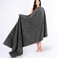 Cotton Paradise 100% Cotton Turkish Towel, Soft Absorbent Quick Dry, 40x80 Oversized Bath Sheet Towel, Dark Gray