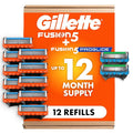 Gillette Fusion5 and ProGlide Men's Razor Blade Refills, 5-Blade Cartridges, Variety Pack, 12 Count