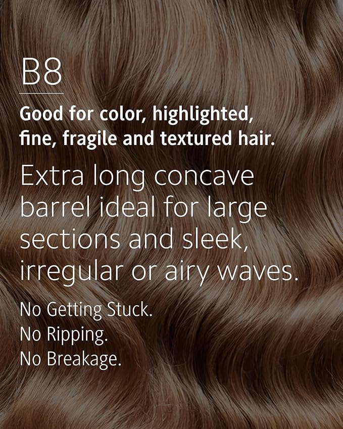 Ibiza Hair Boar Bristle Large Round Brush (B8-70mm) | Blonde Bristles + Cork Handle | Ideal for Fine or Curly Hair | Creates Shiny Irregular Curls