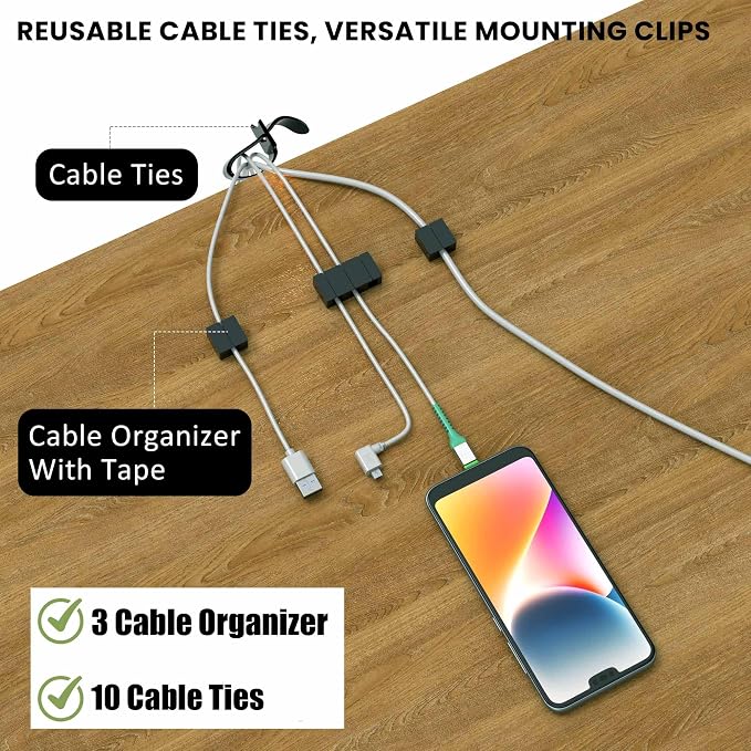 UNITEDPOWER Cable Management Tray, 2-Pack Metal Power Strip Holder for Under Desk Wire Cord Organizer, Office/Home，Black