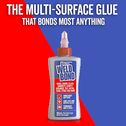 Multi-Surface Non-Toxic Adhesive Glue. Bonds Most Anything ! Glue Gallon for Wood Glue or Crafts Fabric Glass Mosaic Carpet Ceramic Tile Cement Metal Stone & More. 101 oz - 3L - 2Pack