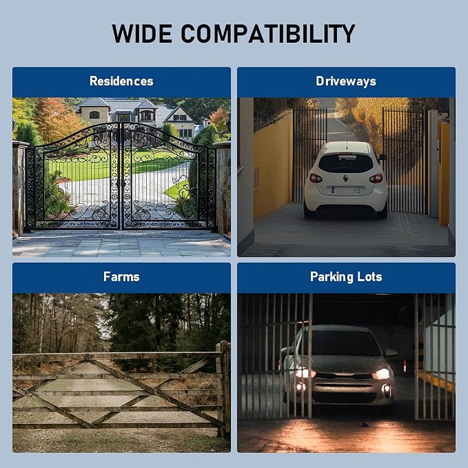CO-Z Automatic Gate Opener Kit, App Compatible Smart Single Swing Gate Opener for Doors up to 660lb 5.9ft with Remote Controls Release Keys, Electric Gate Opening System for Driveway Home
