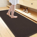 Smiry Waffle Bath Mat 60x24, Extra Soft Absorbent Bathroom Rugs, Non Slip Machine Washable Quick Dry Bath Rugs for Bathroom Floor, Tub, Shower, Home Decor Accessories, Chocolate