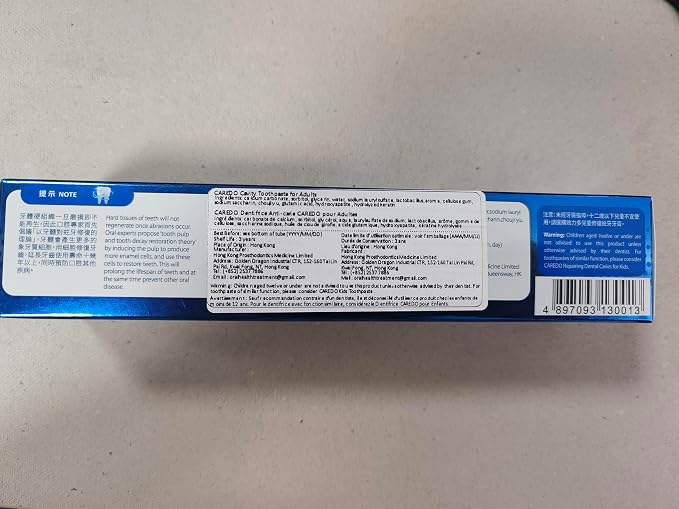 CAREDO Cavity Reversal Hydroxyapatite Toothpaste for Adults, Cavity Tooth Filler as Home Cavity Repair, Fluoride Free Reverse Cavities Treatment for Tooth Decay Repair, Remineralizing Repair 3.52OZ