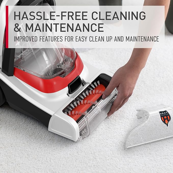 Hoover PowerDash Pet+ Compact Carpet Cleaner, Lightweight Carpet Shampooer | Heatforce Faster Drying, Pet Brush Roll, Use with a Carpet Cleaner Solution for a Bright, Refreshed Home