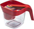 Zeal Stack and Store Measuring Jug Set with Cups and Spoons, Red