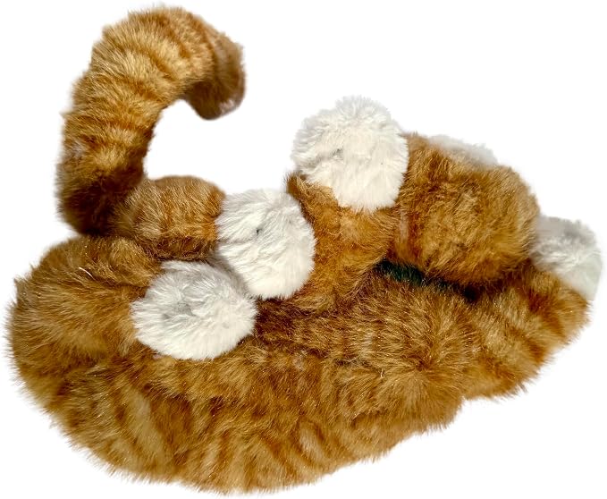 Plush Heartbeat Toy - Calming Anxiety Relief Toys for Puppies and Kittens - Heartbeat in a Soft Comforting Pet Plush for Dogs and Cats (Orange Stripe)