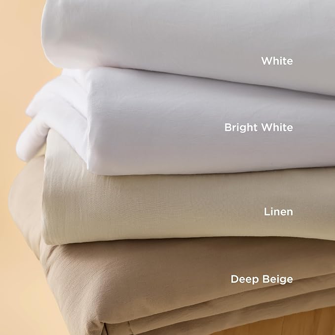 Bedsure White Super King Duvet Cover - 3 Pieces Prewashed Cotton-Like Extra Soft Bedding Set, Includes 1 Duvet Cover 108x98 Inches with Zipper Closure & 2 Pillow Shams, Comforter Not Included
