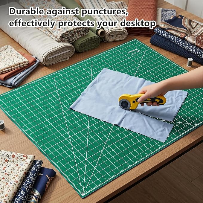 WORKLION 24" x 36" Large Self Healing PVC Cutting Mat, Double Sided, Gridded Rotary Cutting Board for Craft, Fabric, Quilting, Sewing, Scrapbooking - Art Project…