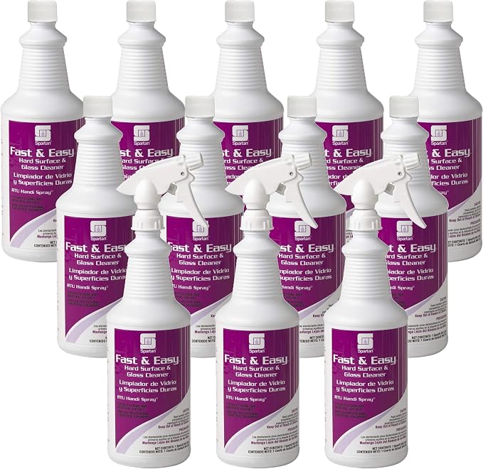 SPARTAN Fast & Easy Ready-to-Use Handi Spray All Purpose Cleaner 32oz Bottle Case of 12