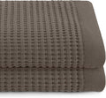 GILDEN TREE Waffle Towels for Bathroom Luxury 100% Cotton Bath Towels, Quick Dry Towel, Thin Super Absorbent Lint Free Shower Towels, Bath Towels Set of 2, Modern Style (Stone)