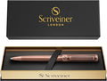 Scriveiner Copper Ballpoint Pen - Stunning Luxury Pen, Schmidt Black Refill, Best Ball Pen Gift Set for Men & Women, Professional Executive Office, Nice Fancy Designer Pens