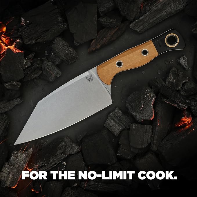 Benchmade Station Knife Kitchen Knife, CPM-154 Steel Blade (4010-02) | Maple Vally and Black Richlite / G10 handle, Clip-Point blade